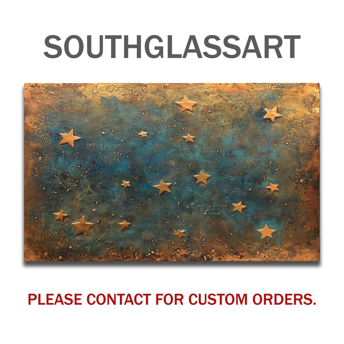 Starry Night Tempered Glass Backsplash: Rustic Kitchen Decor