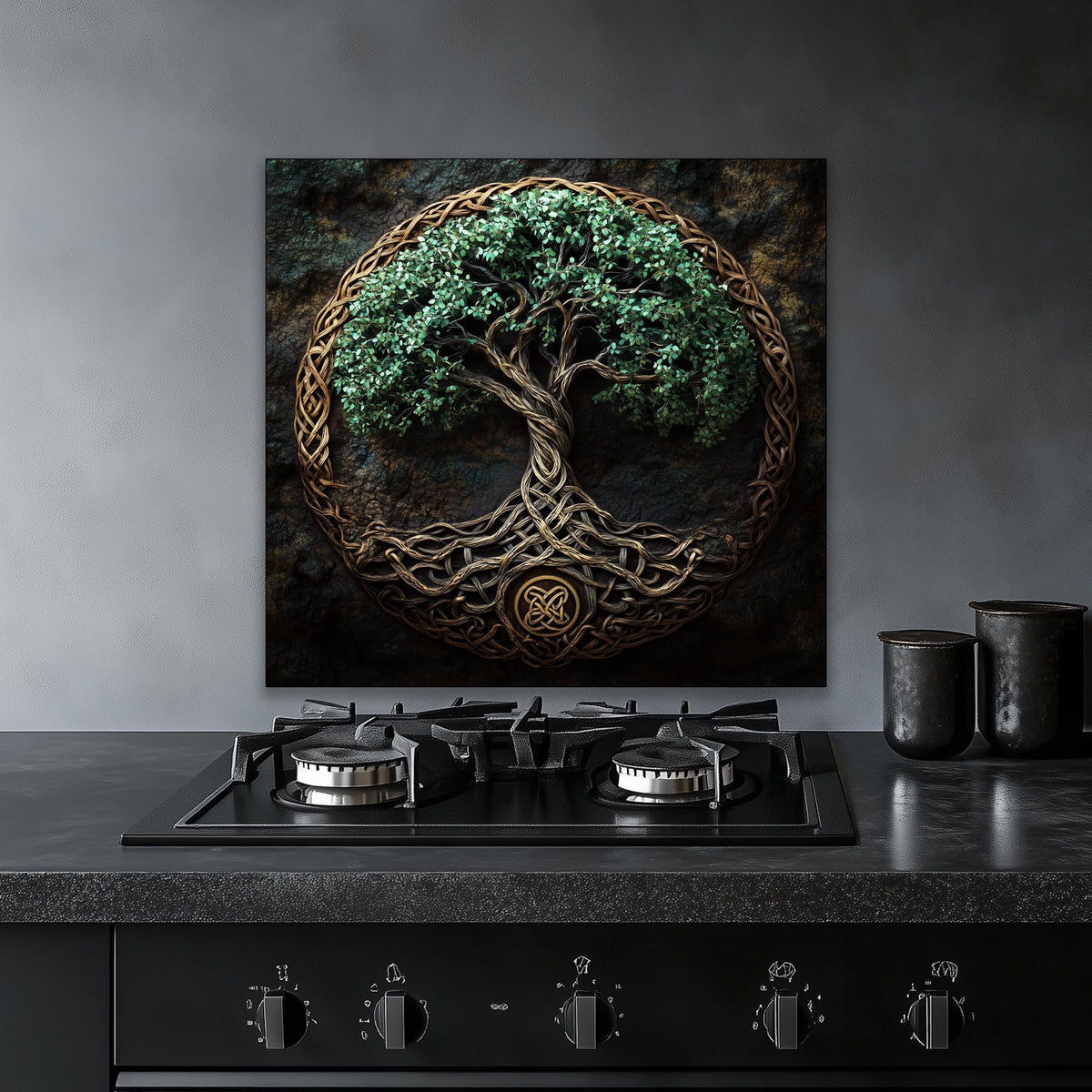Artistic kitchen wall decor