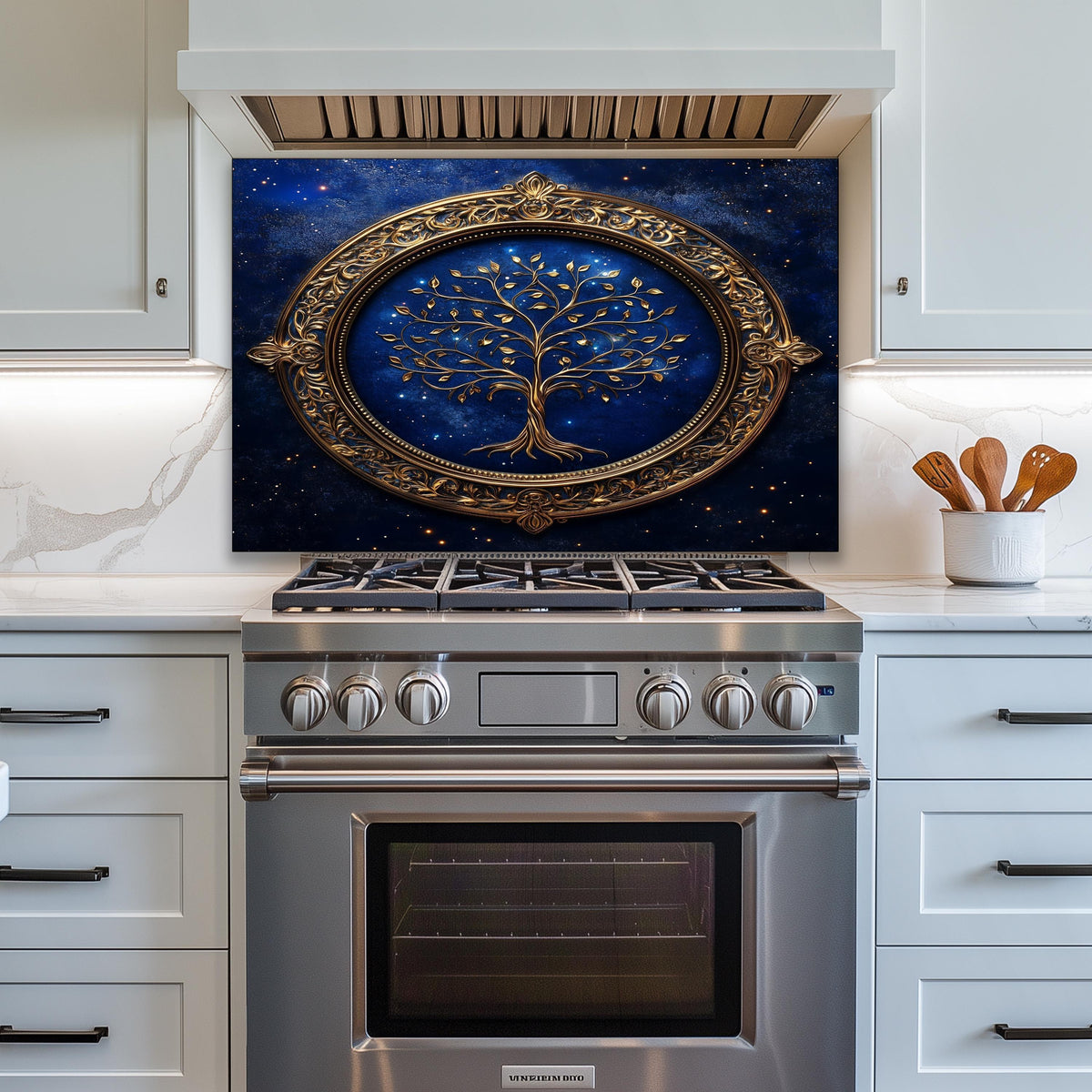 Blue Gold Kitchen Decor