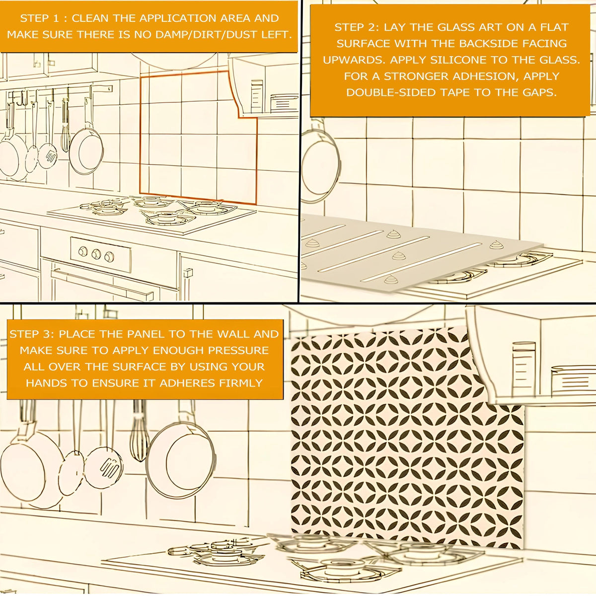 Tempered Glass Kitchen Backsplash: Copper Eagle Rustic Stove Panel