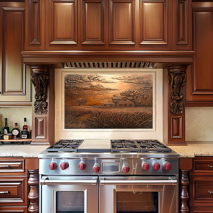 Farmhouse Backsplash, Windmill Glass Kitchen Splashback